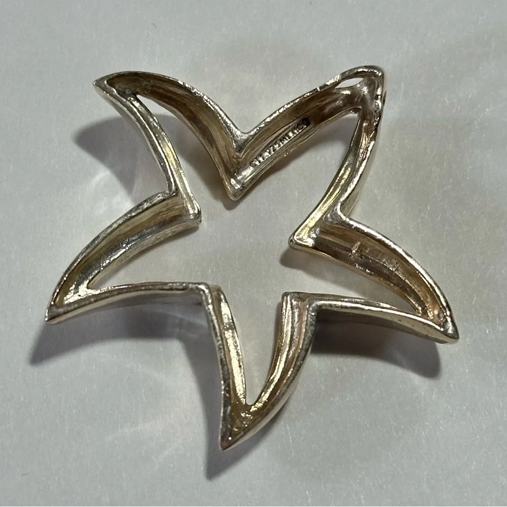 925 Mexico Starfish Star Pendant Y2K 90s Nautical McBling Tropical Cruise Wear